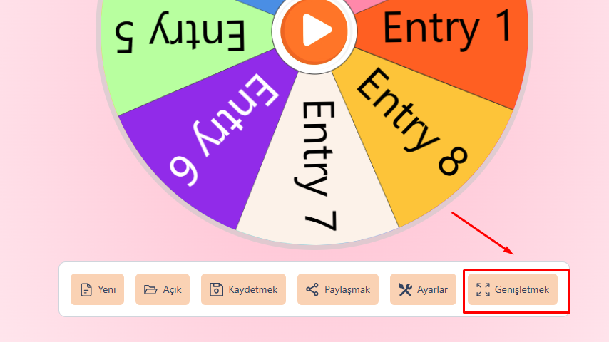 Full screen view in wheelspinnerx