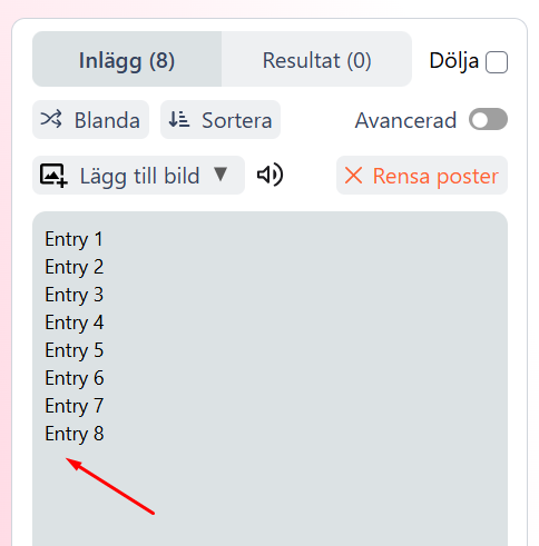 Add entries in wheelspinnerx